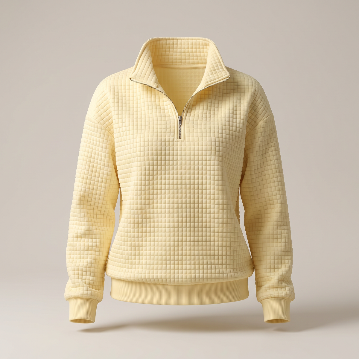 ROSALIE Teksturowany Sweter z Zamkiem