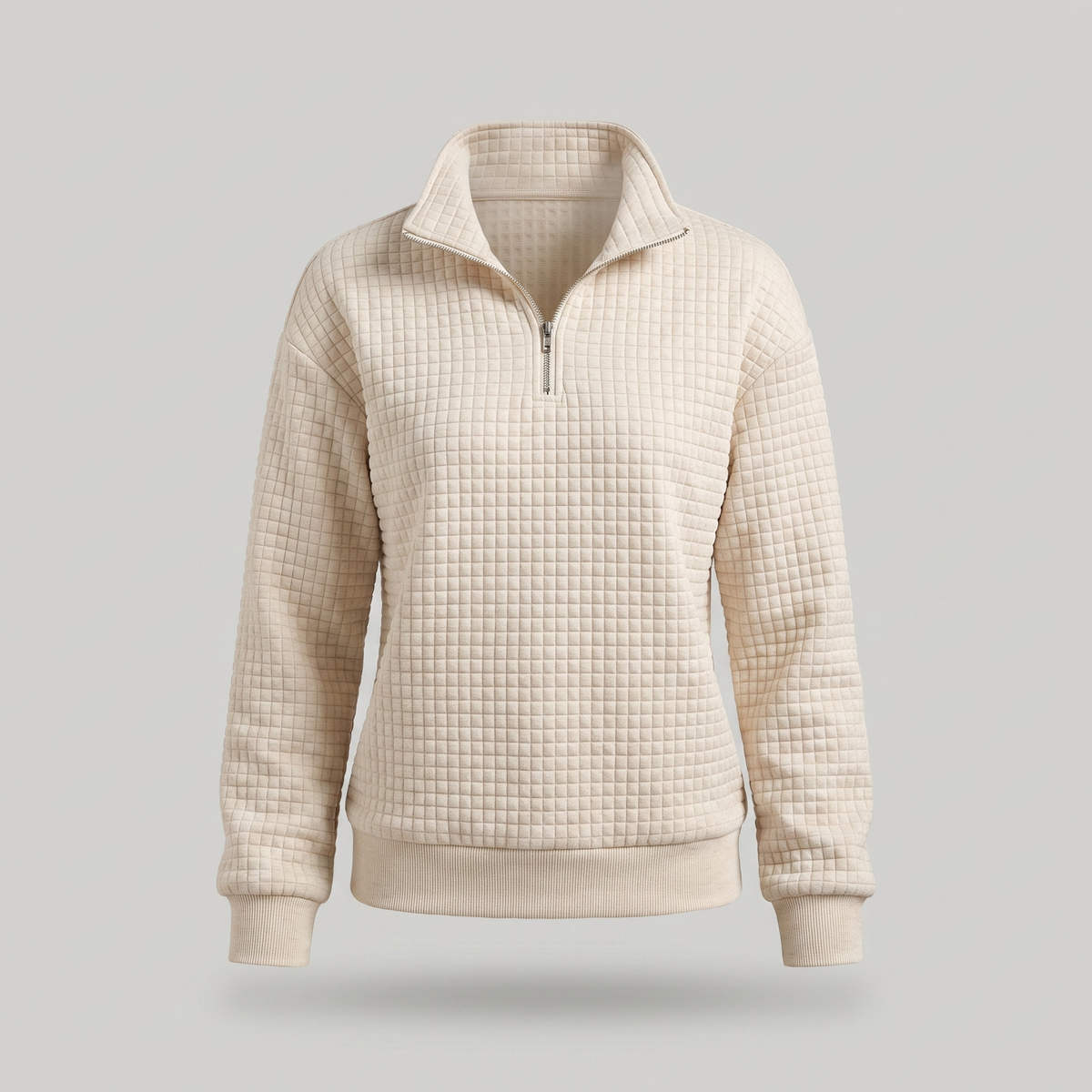 ROSALIE Teksturowany Sweter z Zamkiem