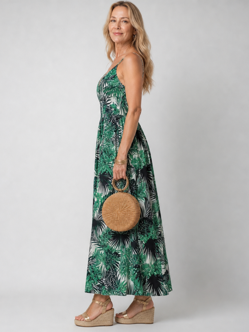 Nella™ Elegancka Tropikalna Sukienka Midi