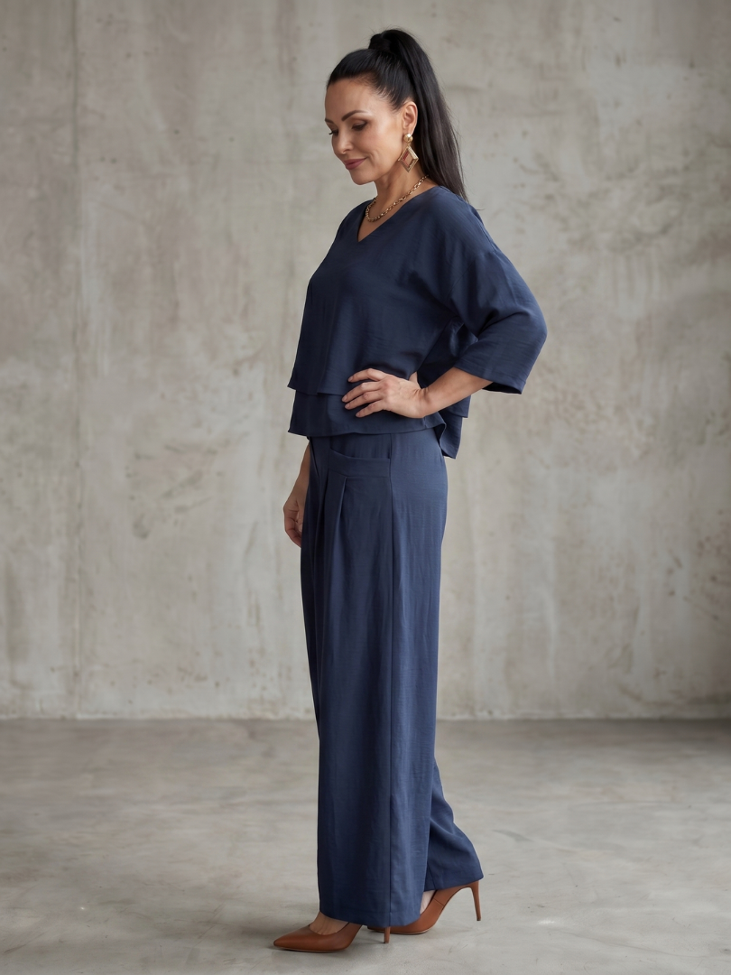 Dorina™ Elegancki Dekolt V Komplet