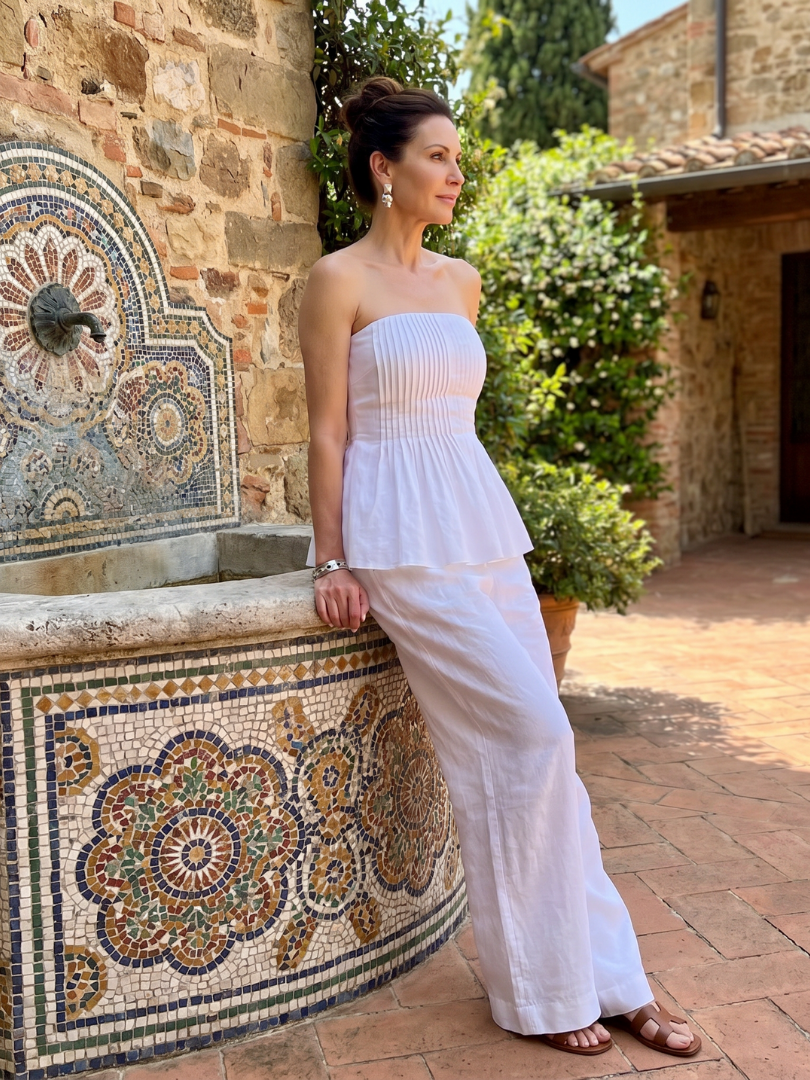 Anette™ Elegancki Krój Peplum Komplet