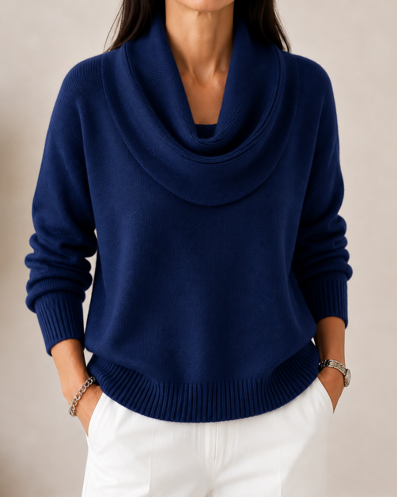 Mirelle™ Wyrafinowany Dekolt Kominowy Sweter