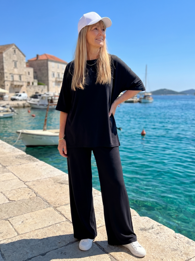 Adelina™ Elegancki Krój Oversize Komplet