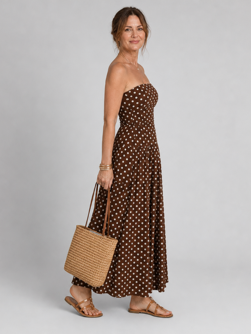 Gisella™ Elegancka W Groszki Sukienka Midi