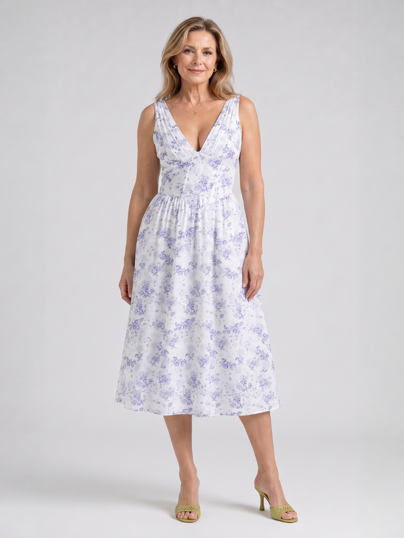 Daria™ Elegancka Kwiatowa Sukienka Midi