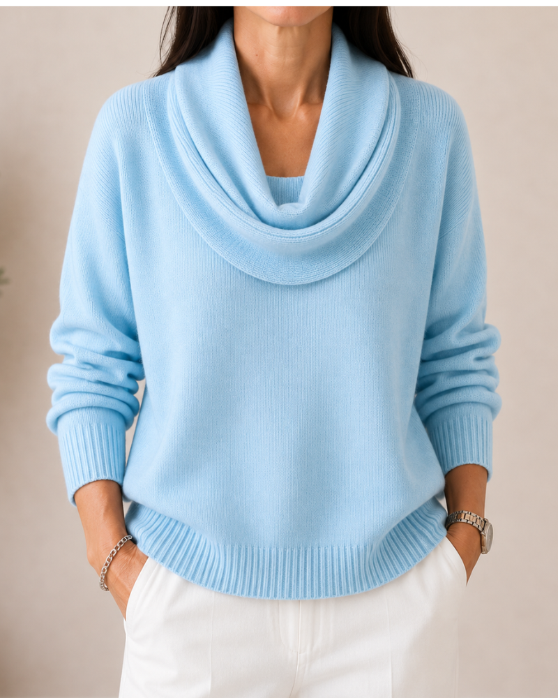 Mirelle™ Wyrafinowany Dekolt Kominowy Sweter