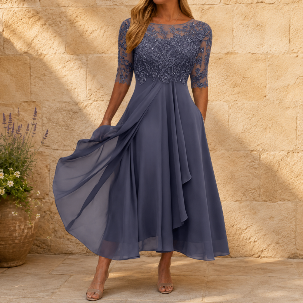 Cécile™ Elegancka Koronkowa Sukienka Maxi