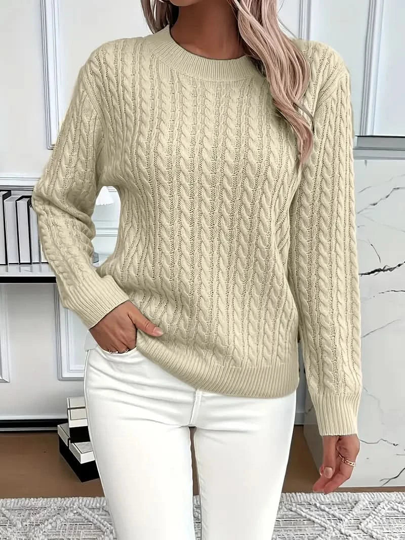 MARIELLE Sweter z warkoczowym splotem