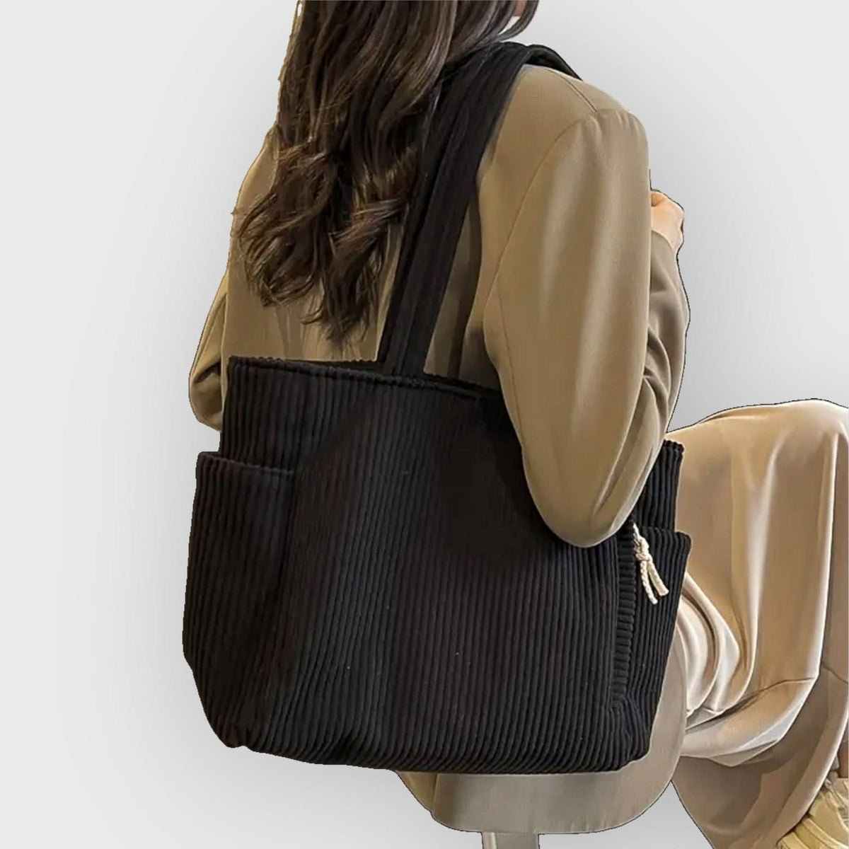 CAMILLE – torba shopper z sztruksu