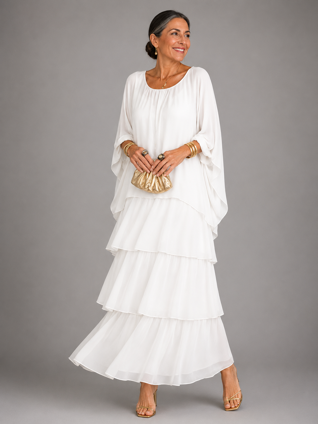 Amora™ Elegancka Warstwowa Sukienka Maxi