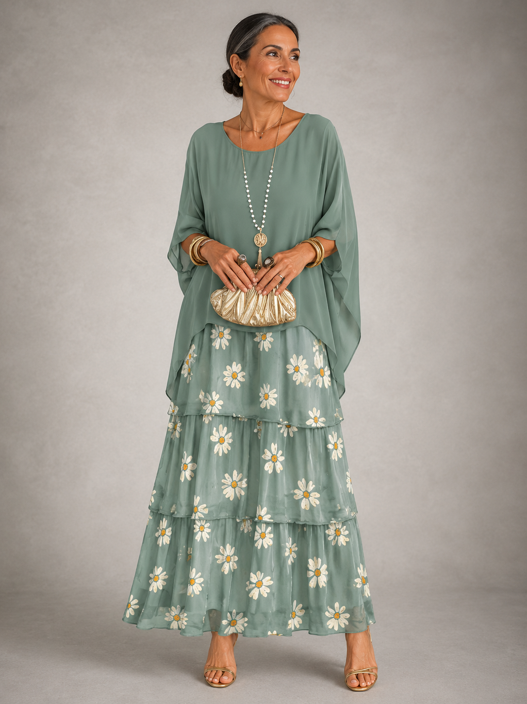 Amora™ Elegancka Warstwowa Sukienka Maxi