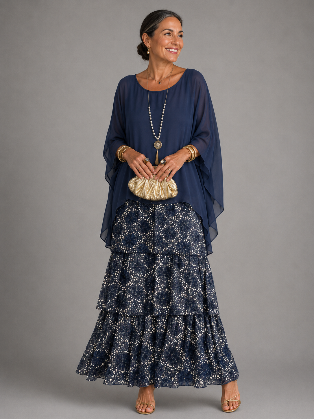 Amora™ Elegancka Warstwowa Sukienka Maxi