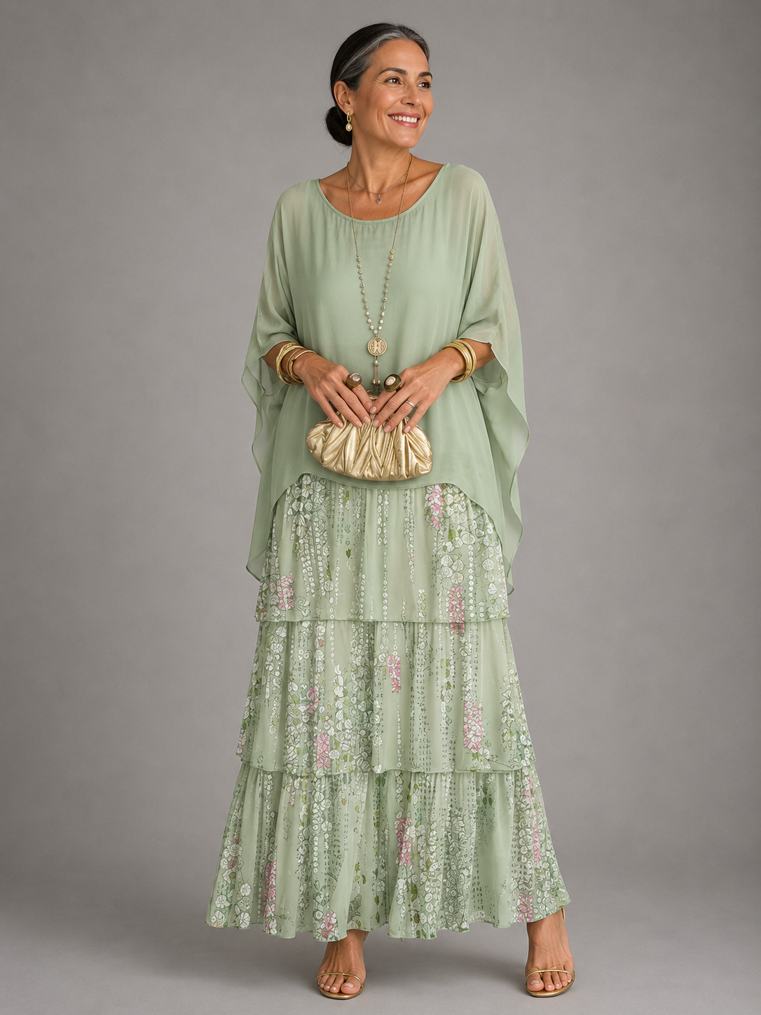 Amora™ Elegancka Warstwowa Sukienka Maxi