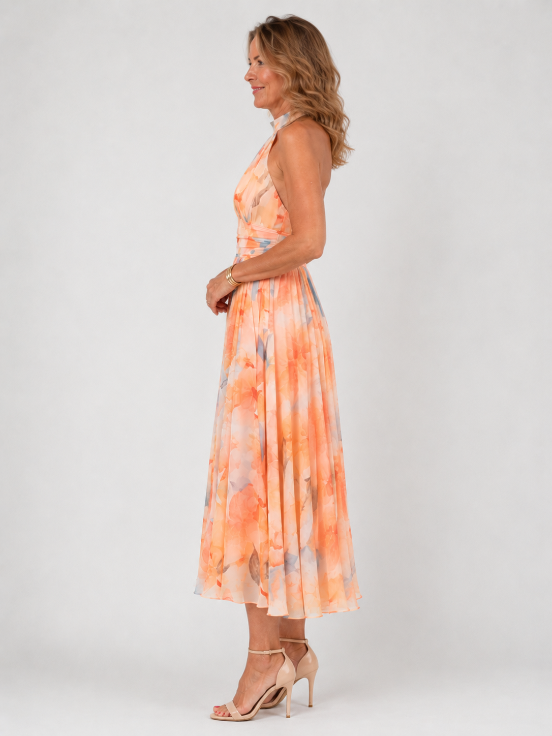Aurora™ Elegancka Halterowa Maxi Sukienka