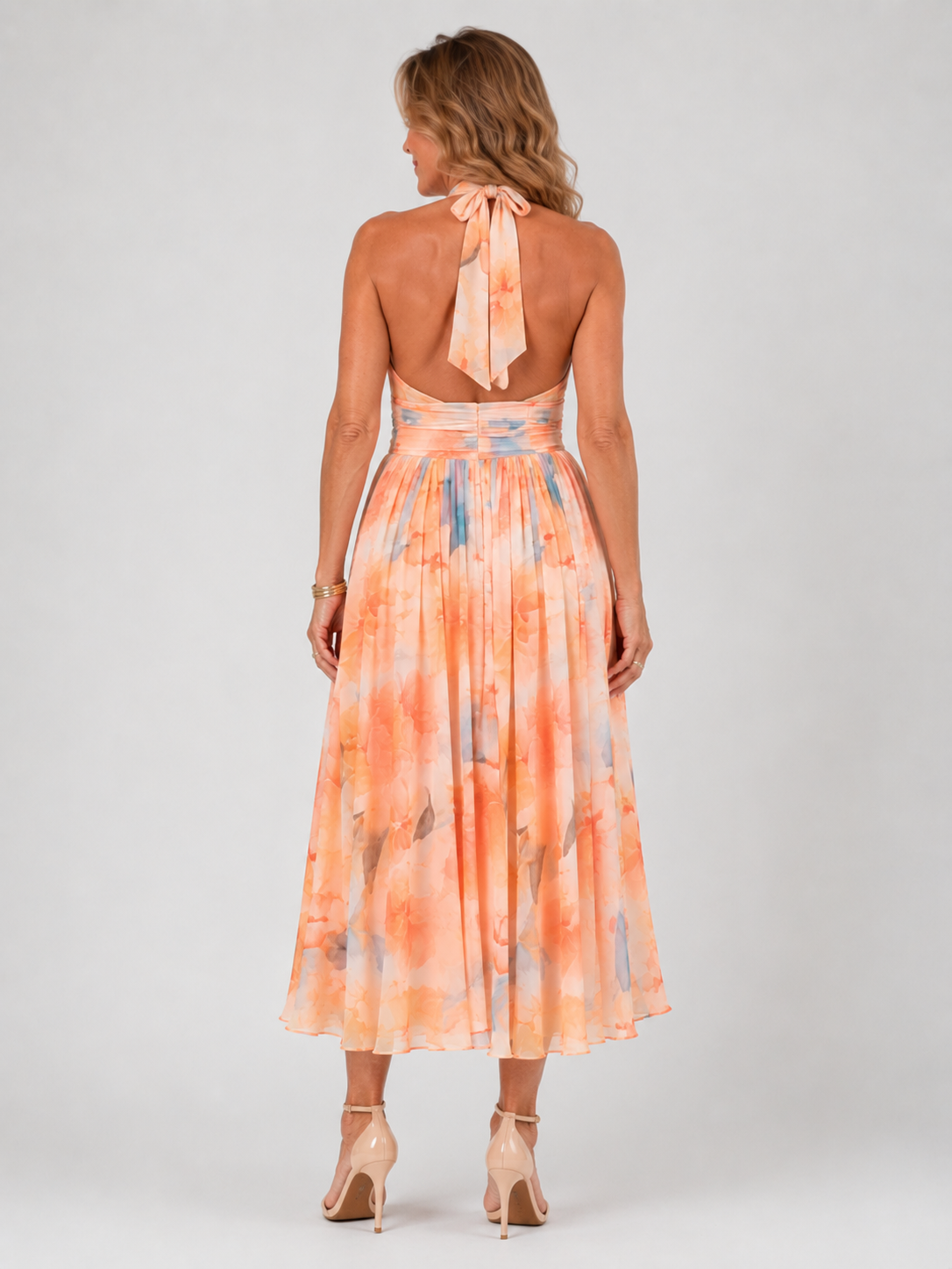 Aurora™ Elegancka Halterowa Maxi Sukienka