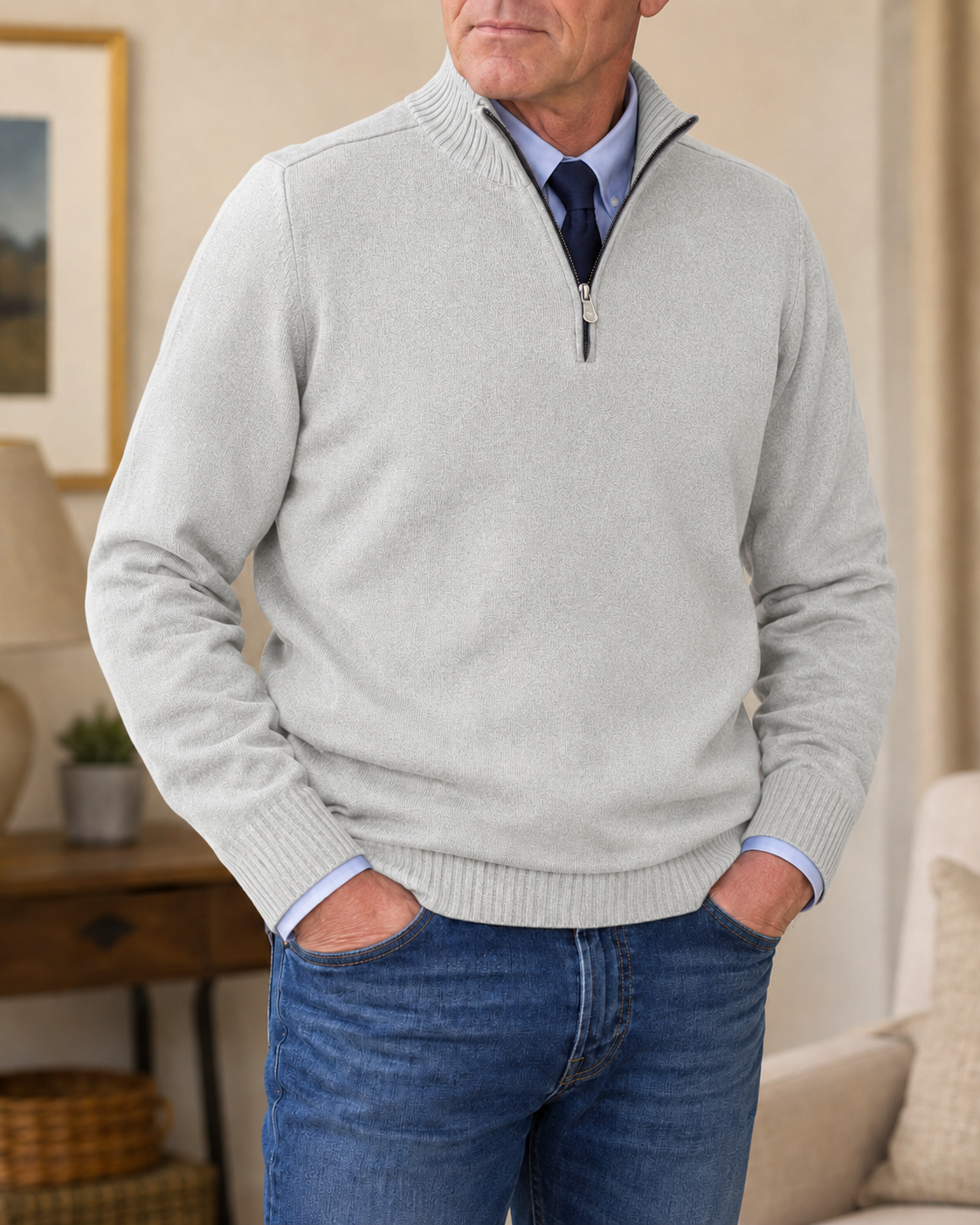 Florence™ Elegancki Stójkowy Dzianinowy Sweter