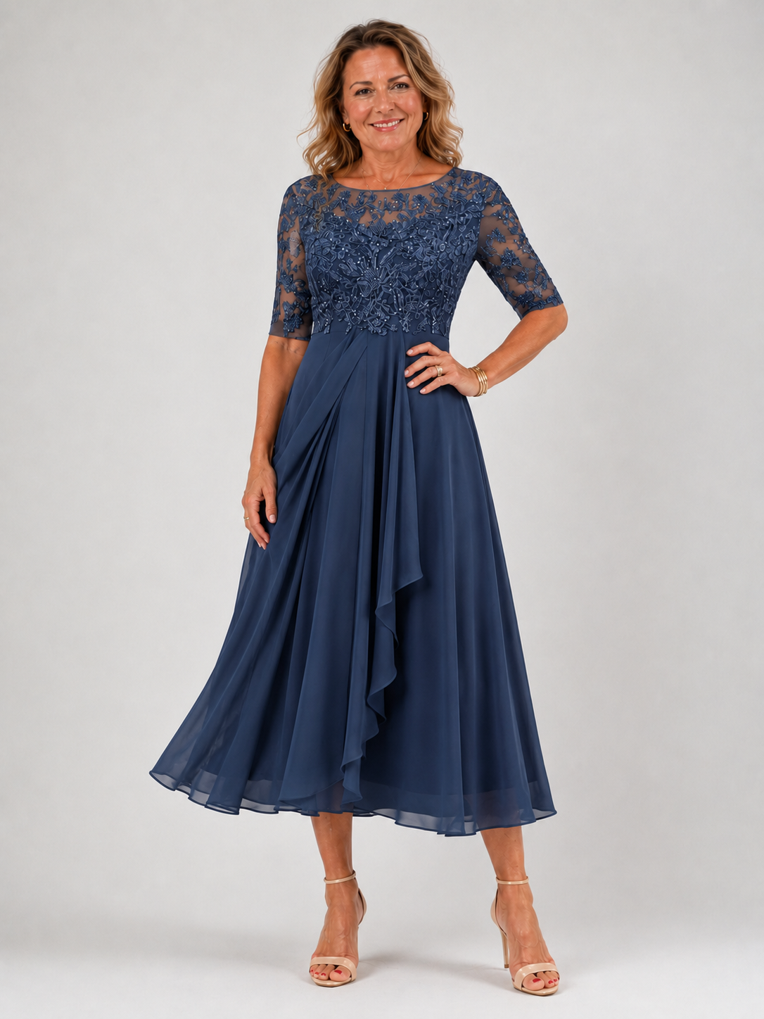 Cécile™ Elegancka Koronkowa Sukienka Maxi