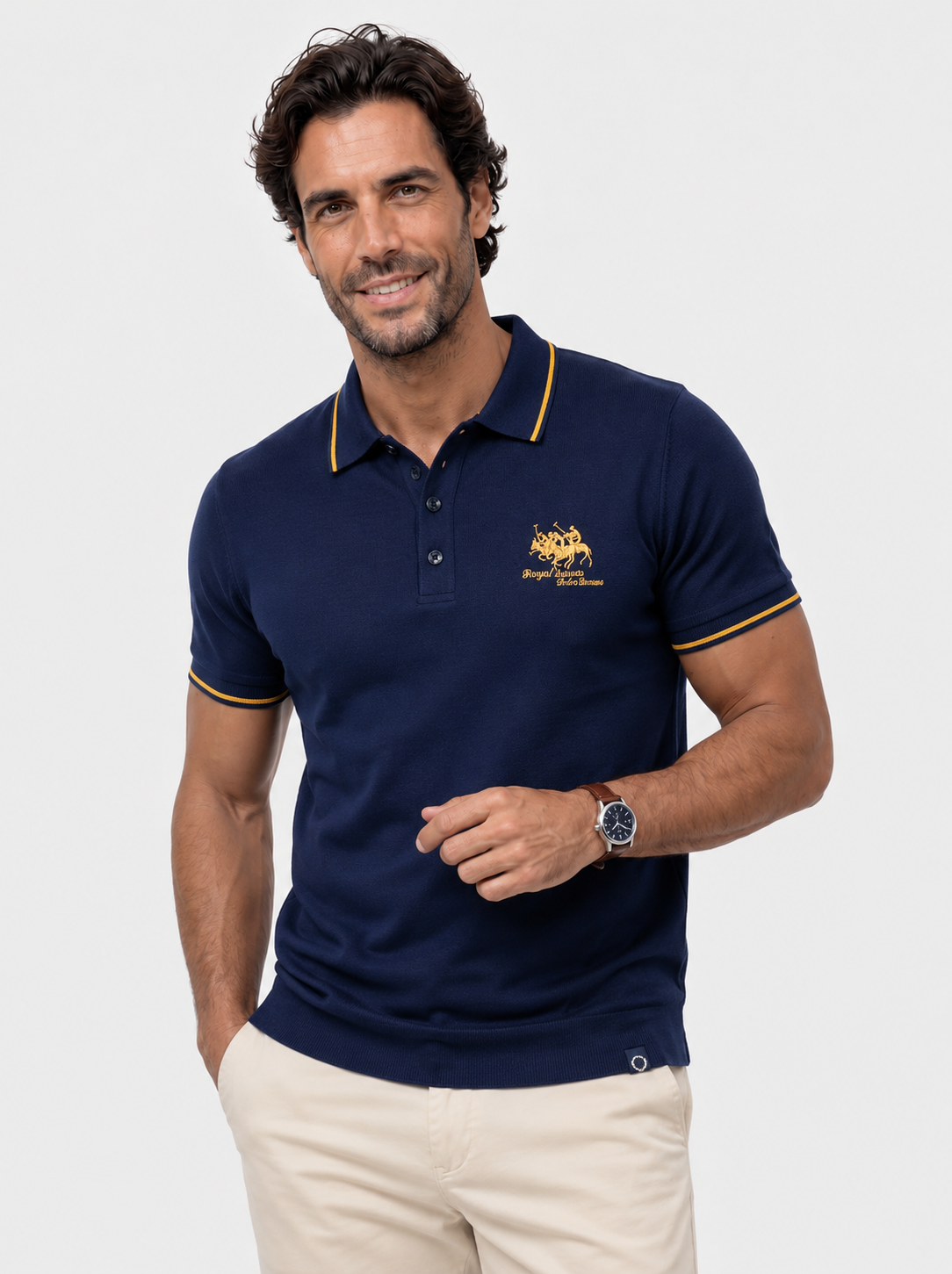 Aurelia™ Elegancka Kontrastowo Lamowana Koszulka Polo