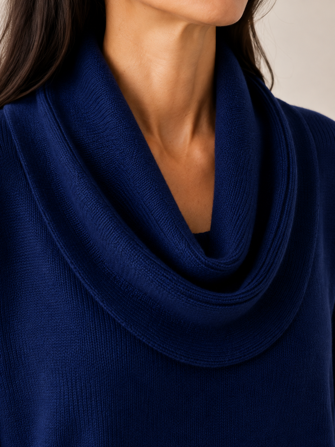 Mirelle™ Wyrafinowany Dekolt Kominowy Sweter