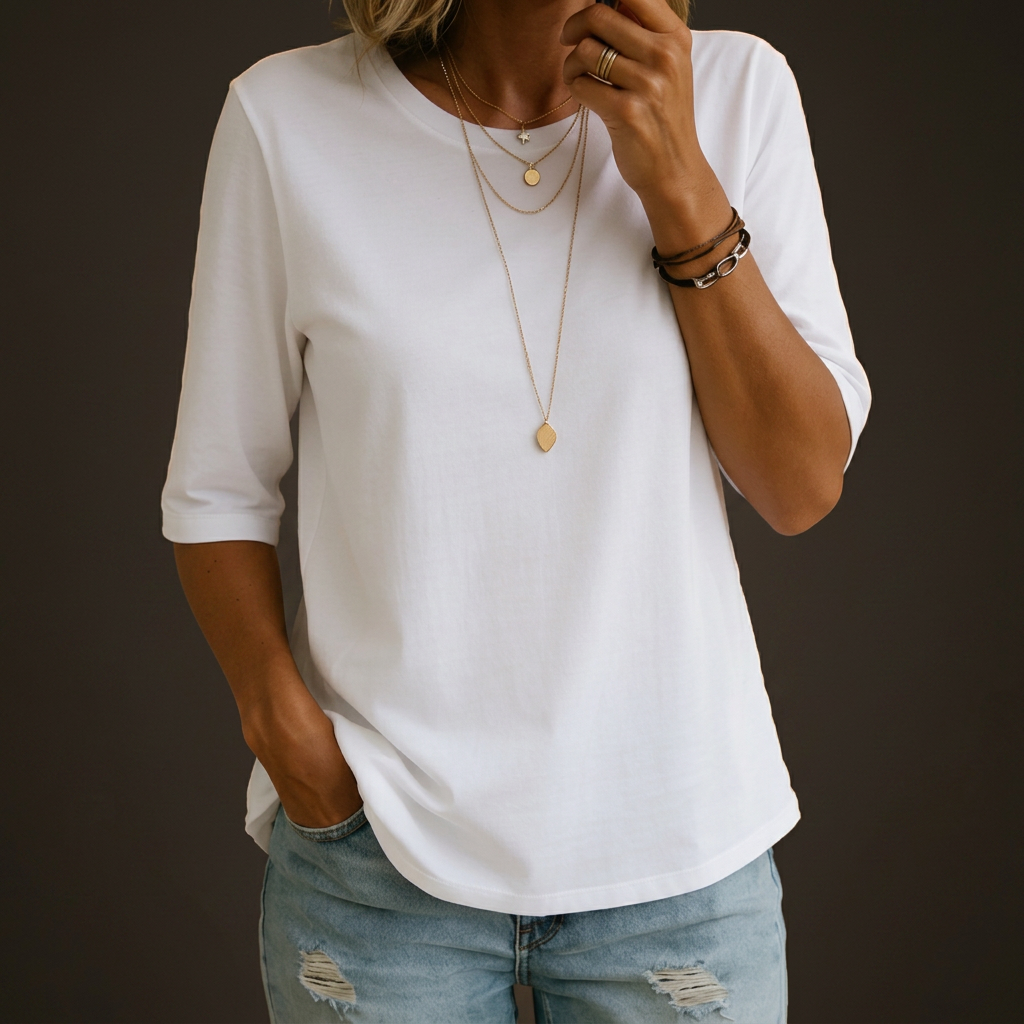 FELBRIGG PODSTAWOWY T-SHIRT Z BAWEŁNY