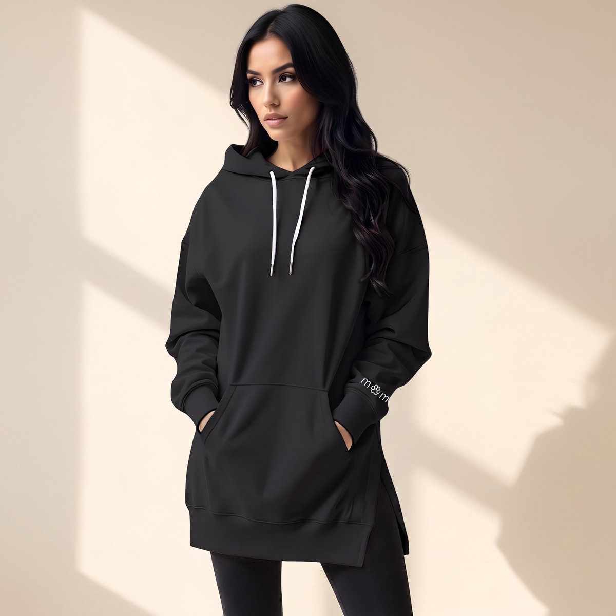Avelmere – sukienka dresowa z miękkiej tkaniny typu fleece z kapturem