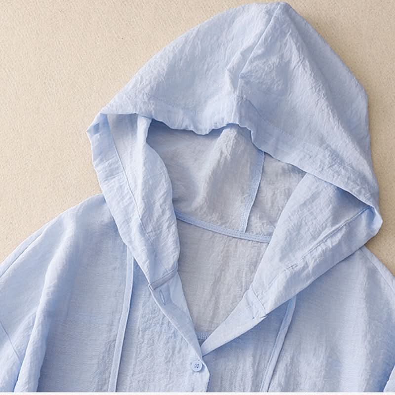 Victoria lniana bluza z kapturem