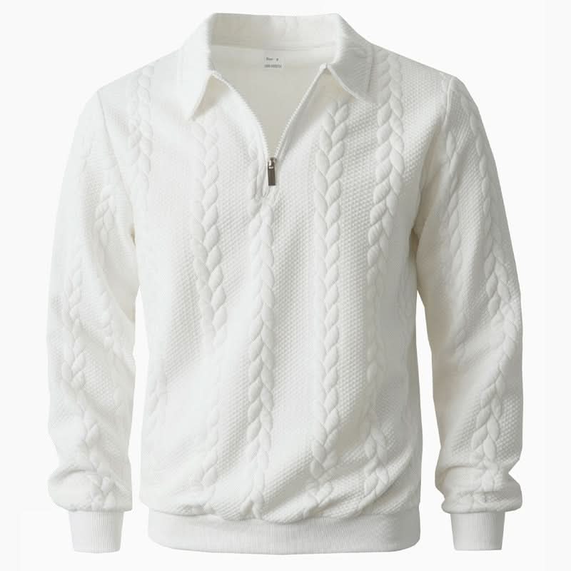 KENSLOW sweter z krótkim zamkiem