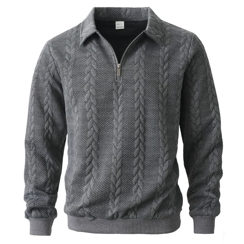 KENSLOW sweter z krótkim zamkiem