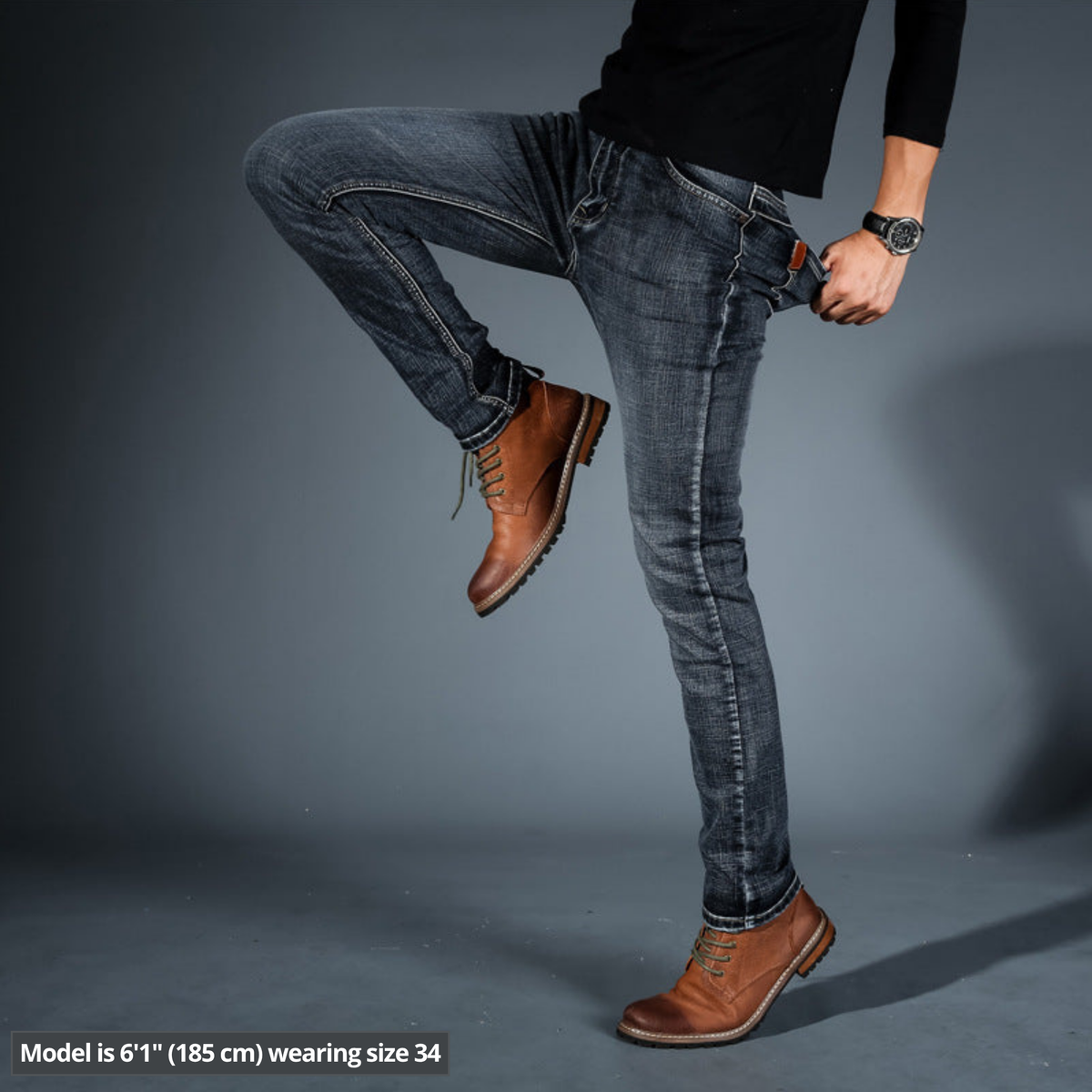 KINGSLEY STRETCH DENIM Jeansy slim-fit z rozciągliwego denimu