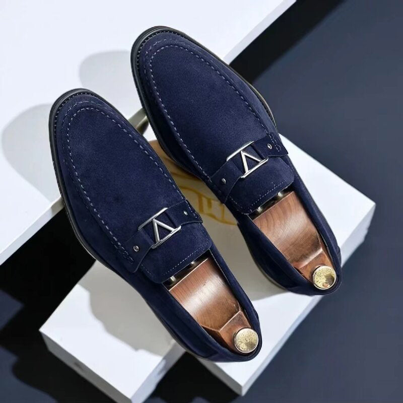 Greta™ Eleganckie Z Geometryczną Klamrą Loafersy