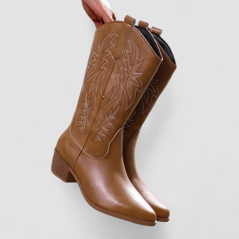 Caterina™ Eleganckie Haftowane Botki Zimowe