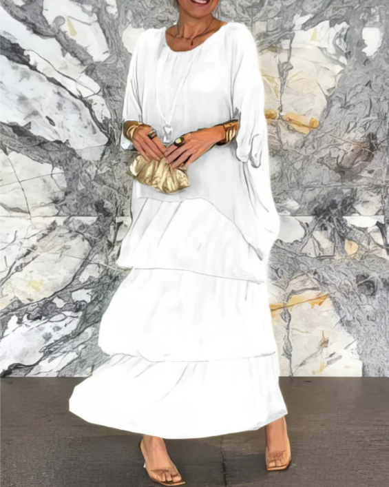 VIRELLE nowoczesna sukienka maxi