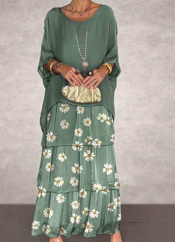 VIRELLE nowoczesna sukienka maxi