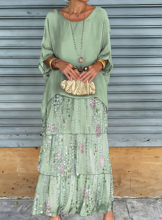 VIRELLE nowoczesna sukienka maxi