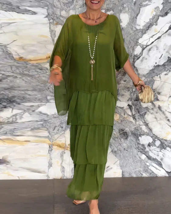 VIRELLE nowoczesna sukienka maxi