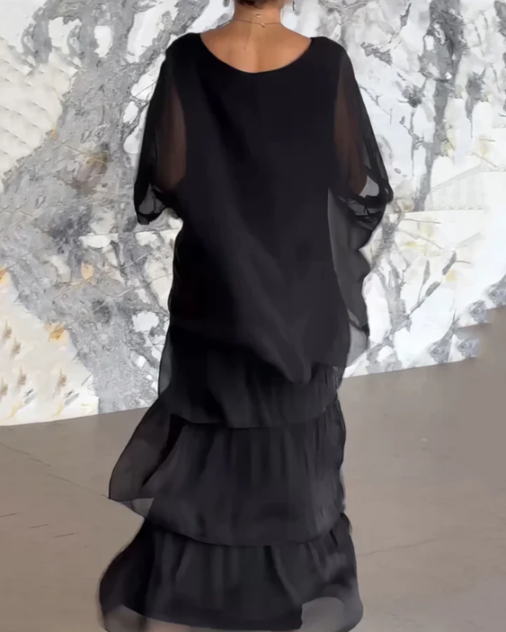 VIRELLE nowoczesna sukienka maxi