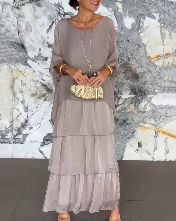 VIRELLE nowoczesna sukienka maxi