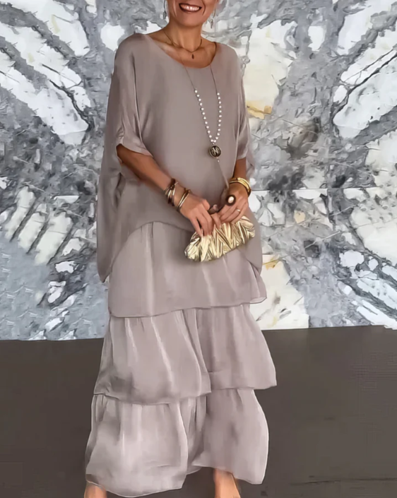 VIRELLE nowoczesna sukienka maxi