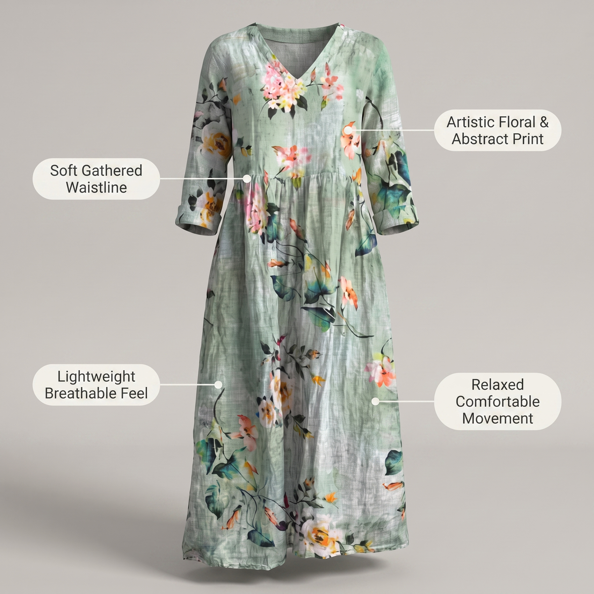 ALINA Blossom sukienka midi