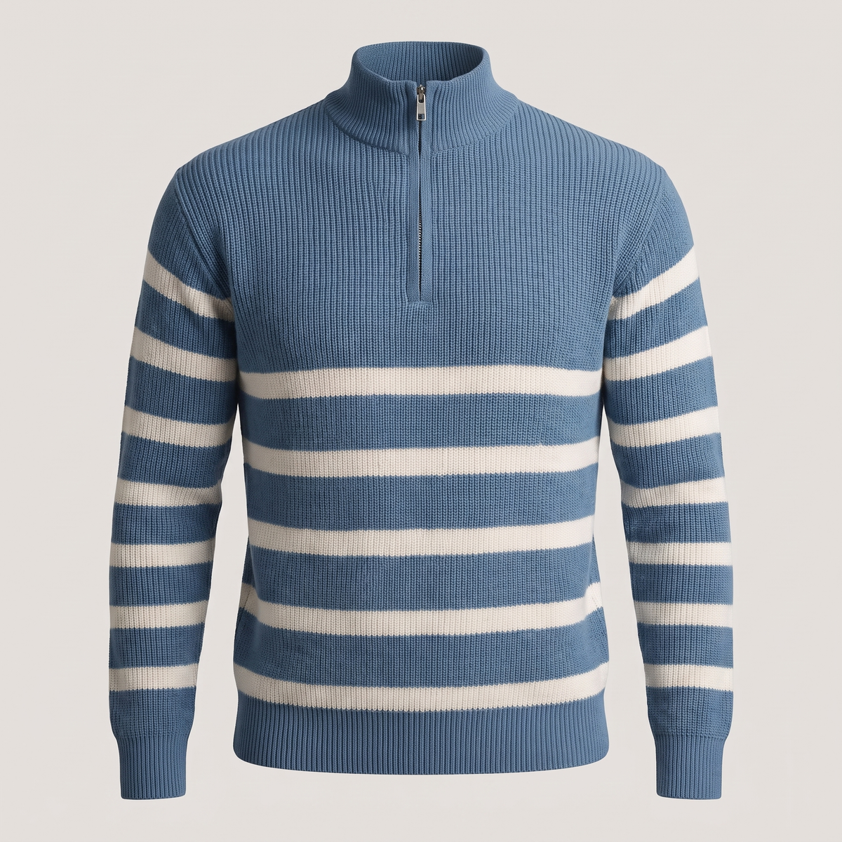 BLACKWELL Sweter w paski z zamkiem