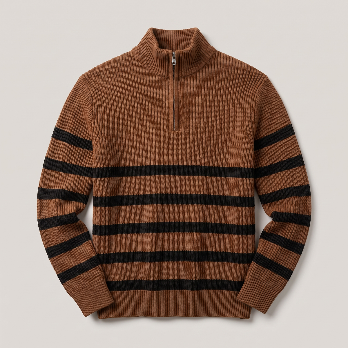 BLACKWELL Sweter w paski z zamkiem