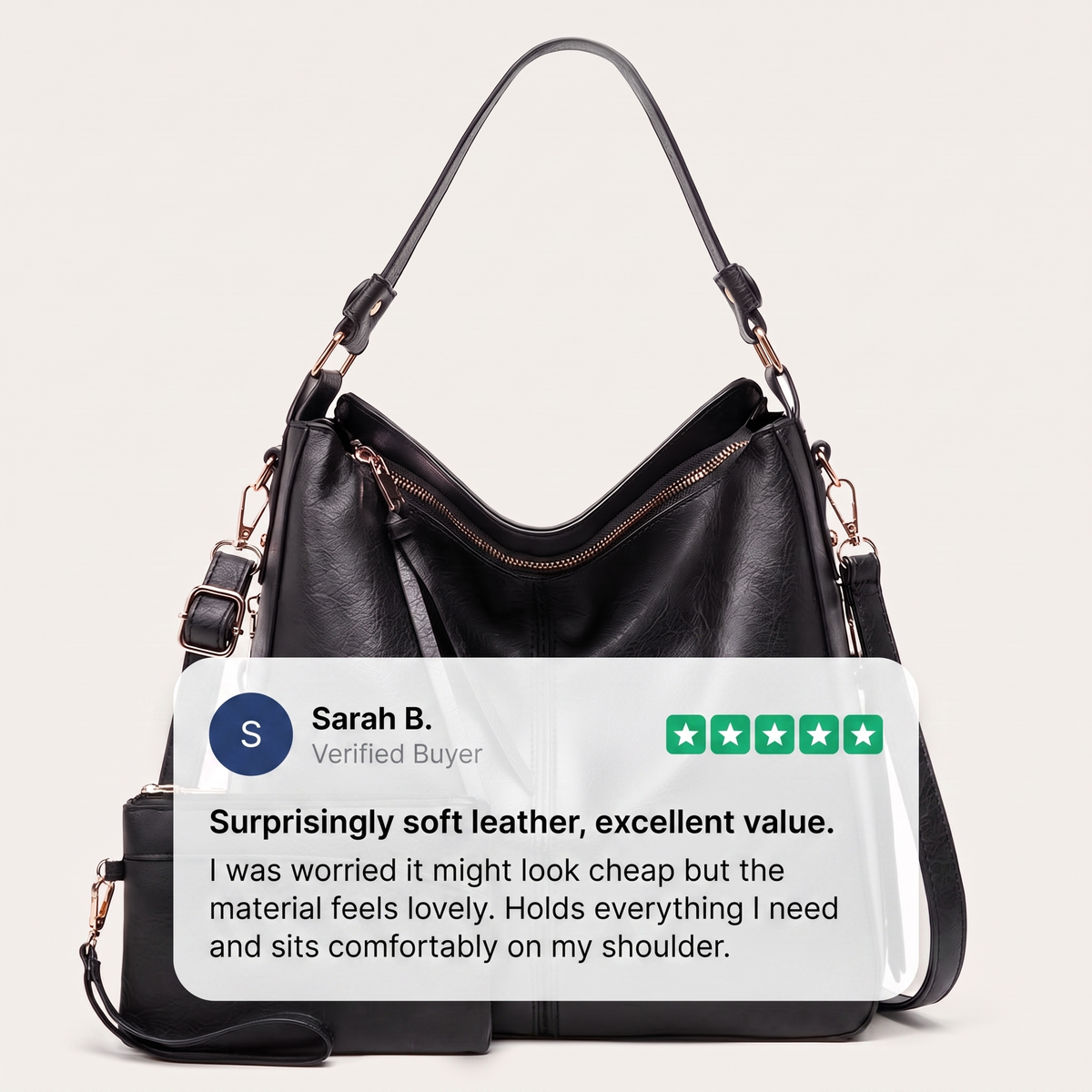 CAMELLIA skórzana torebka hobo