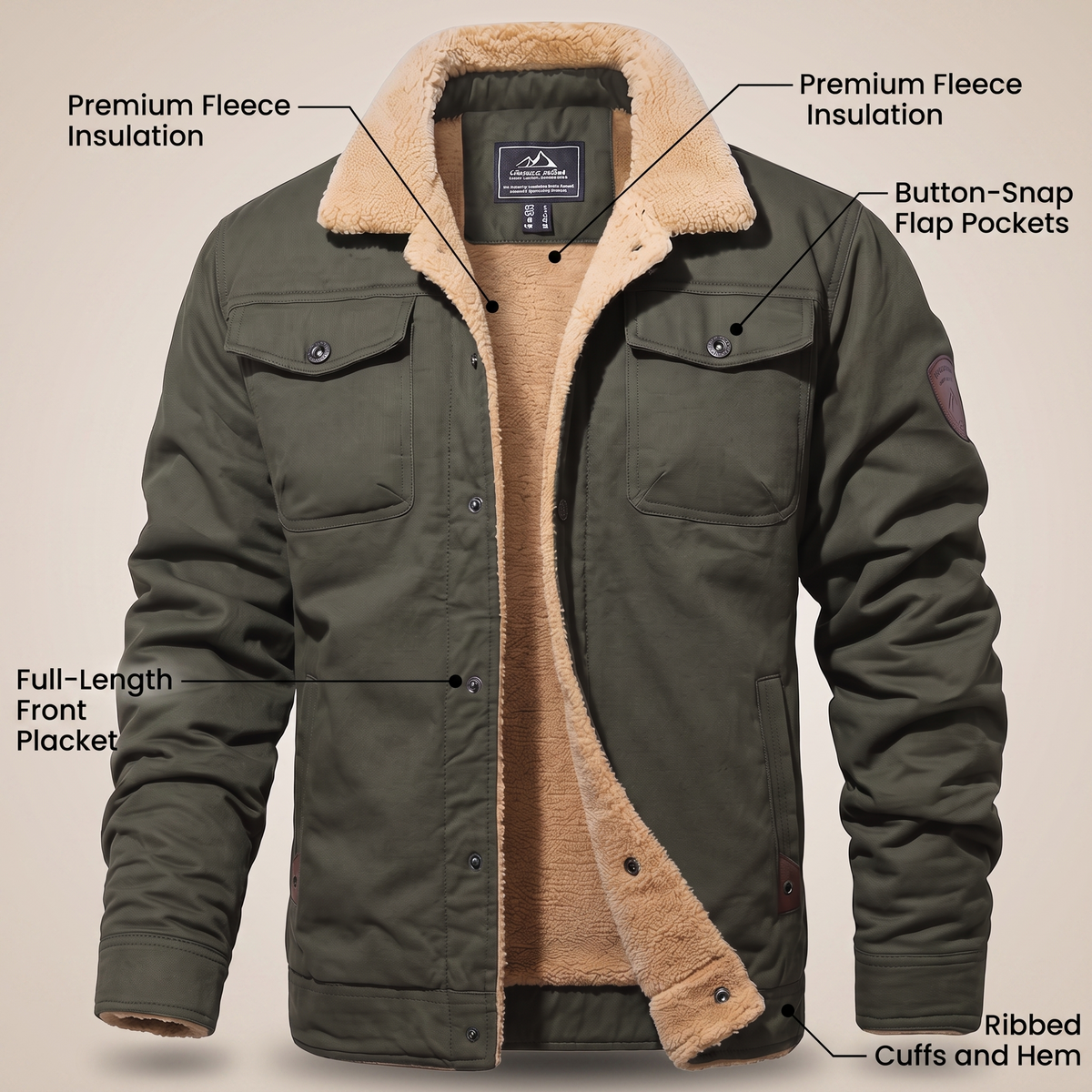 Casey – polarowa kurtka bomber