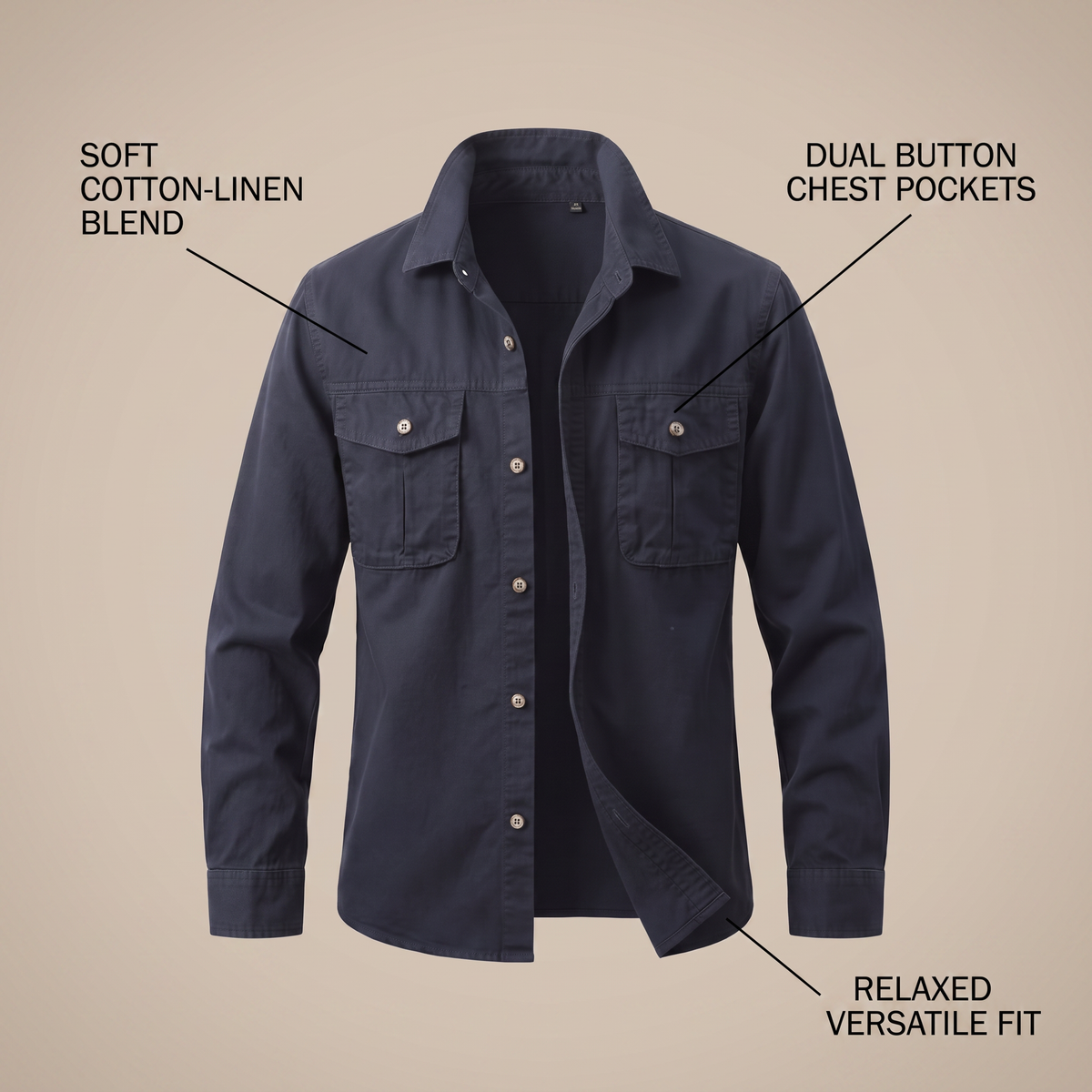 Corbin koszula overshirt z płótna