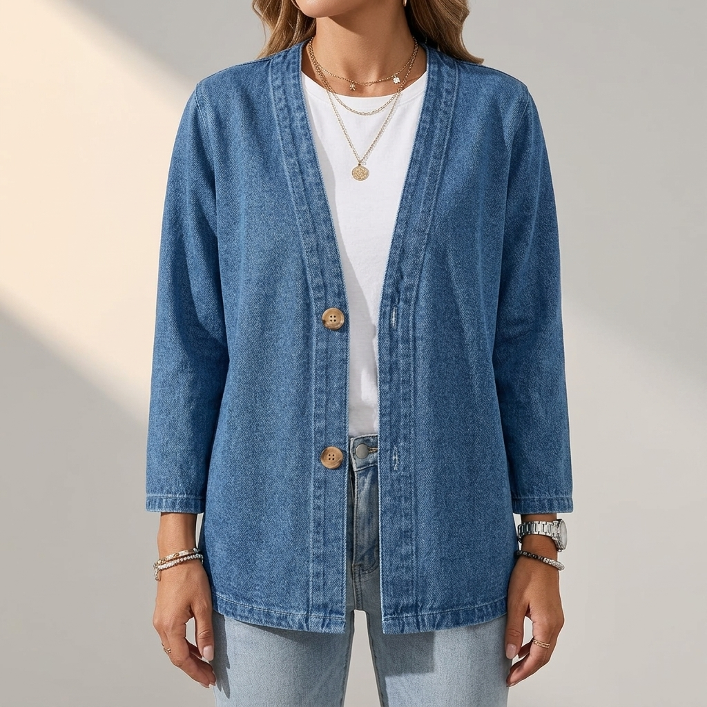 AILSA LUŹNY KARDIGAN Z DENIMU