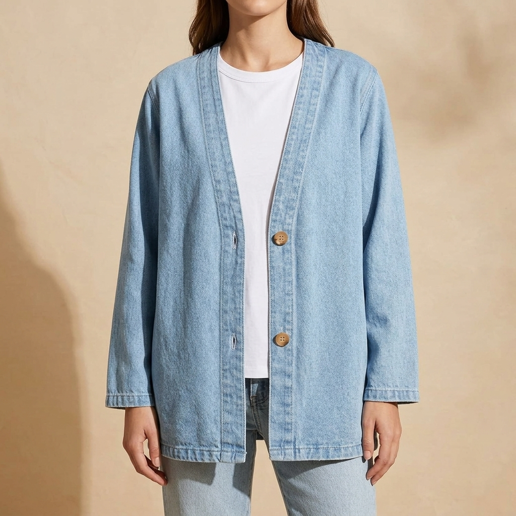 AILSA LUŹNY KARDIGAN Z DENIMU