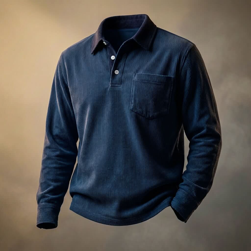 ROWLEY KOSZULKA POLO Z SZTRUKSU