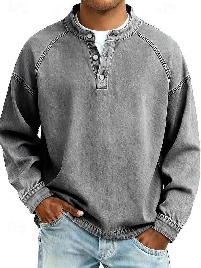 Bromley – luźna bluza henley