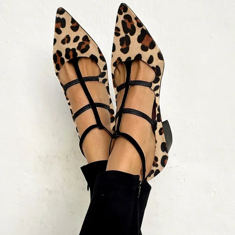 Franca | Buty na obcasie z paskiem w panterkę — zdjęcie produktu 1