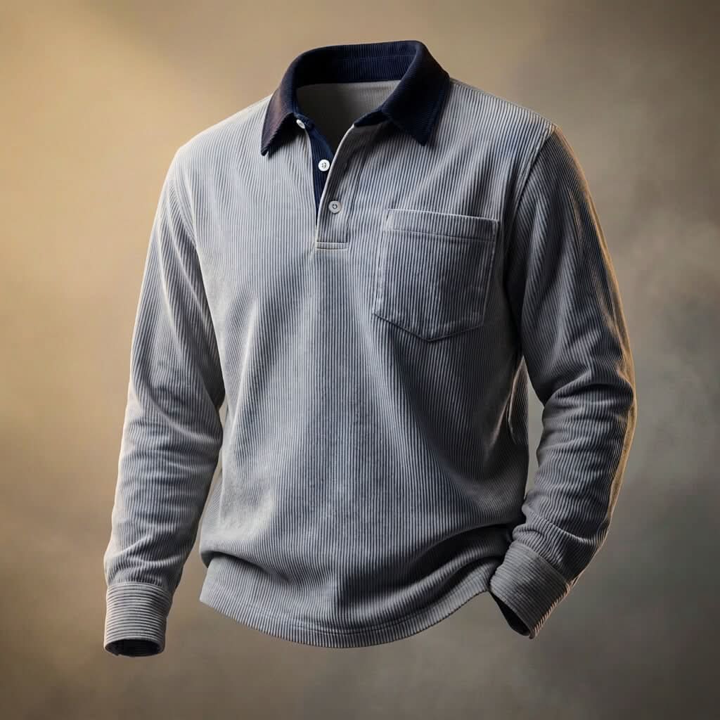 ROWLEY KOSZULKA POLO Z SZTRUKSU